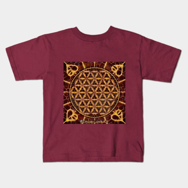 honeycomb of life Kids T-Shirt by EmberLoveArt
